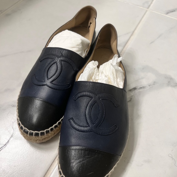 Chanel Lambskin CC Espadrilles 37 Black 1785752 – FASHIONPHILE Chanel espadrilles